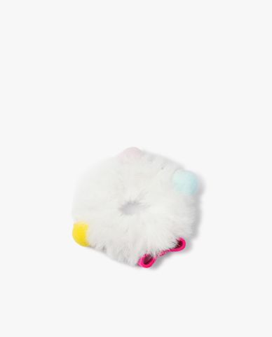  CECI - Dây buộc tóc bản vừa phối lông dễ thương 