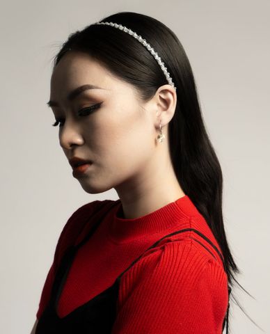  CECI - Băng đô cài tóc nữ đính pha lê thời trang 