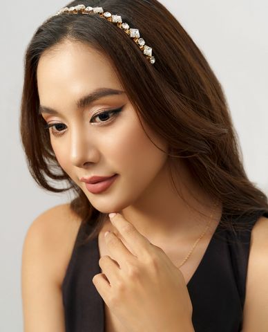  CECI - Băng đô cài tóc nữ đính đá sang trọng 