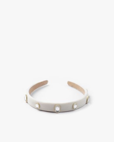  CECI - Băng đô nữ bọc vải đính đá sang trọng 