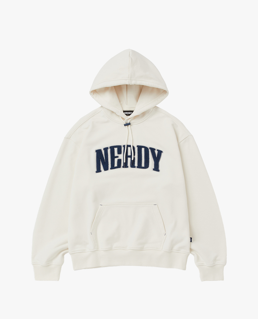 NERDY - Áo hoodie unisex phối mũ tay dài Boucle Logo Pullover