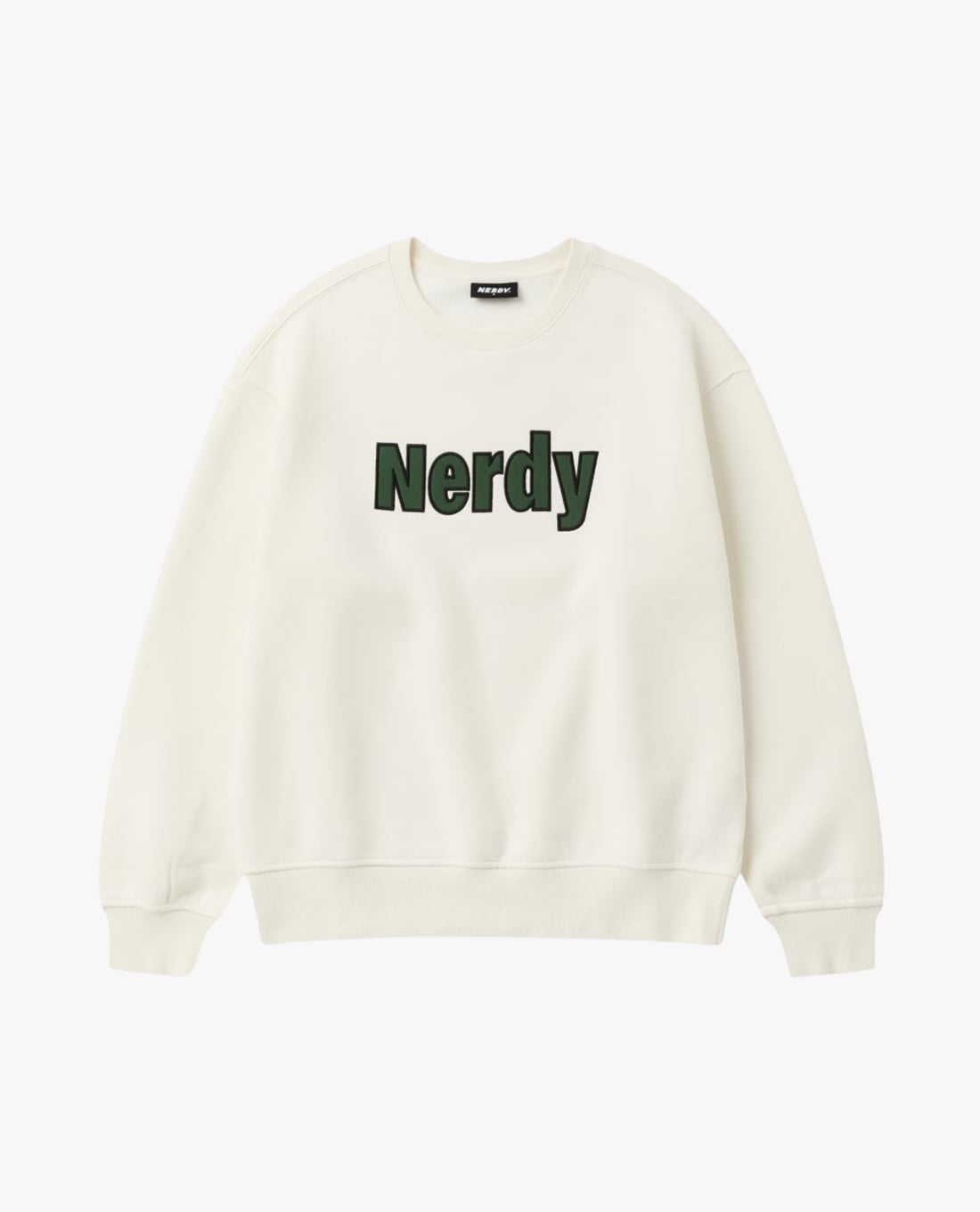 NERDY - Áo sweatshirt nam cổ tròn tay dài Bold Logo Brushed