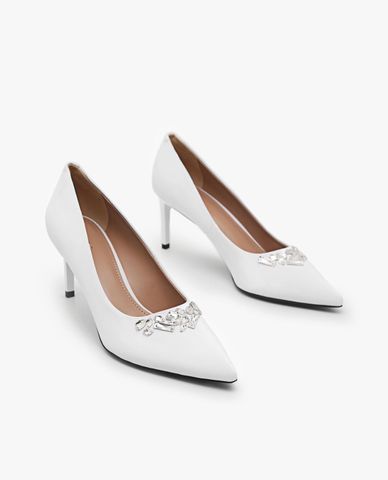  PEDRO - Giày cao gót nữ bít mũi Embellished Satin 