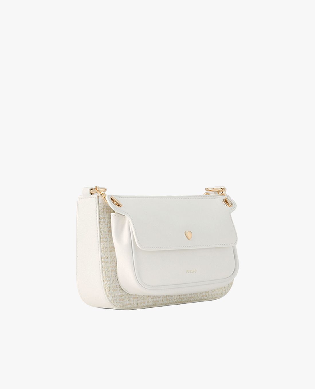 Pedro tweed double flap shoulder bag sale