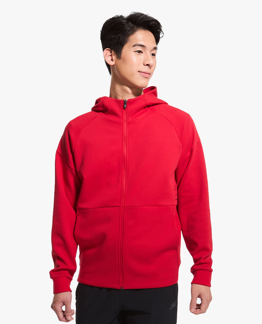 SKECHERS - Áo khoác thể thao nam cổ trụ phối mũ