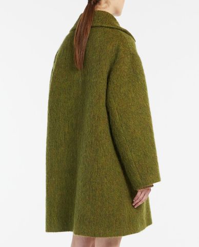  WEEKEND MAX MARA - Áo khoác dạ lông cừu nữ phom suông dài hiện đại Caraibi 