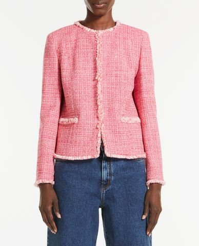  WEEKEND MAX MARA - Áo khoác nữ tay dài Cotton Blend Basketweave 