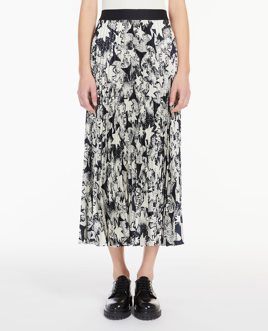 WEEKEND MAX MARA - Chân váy xếp li midi hoạ tiết ngôi sao Pagano