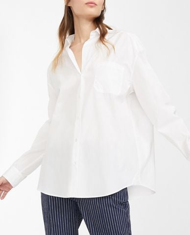  WEEKEND MAX MARA - Áo sơ mi nữ cổ bẻ tay dài phối túi thời trang 