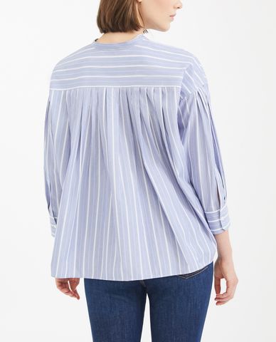  WEEKEND MAX MARA - Áo sơ mi nữ cổ trụ tay dài phom suông Camasa 