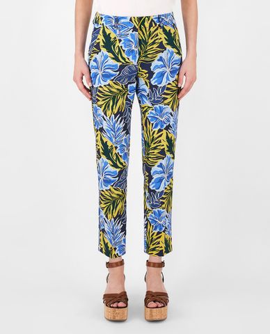  WEEKEND MAX MARA - Quần nữ ống đứng họa tiết Cotton Faille 