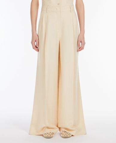  WEEKEND MAX MARA - Quần nữ ống rộng xếp li Veliero 