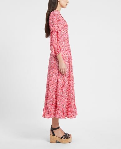  WEEKEND MAX MARA - Đầm midi phom suông thắt eo Silk Crepe De Chine 