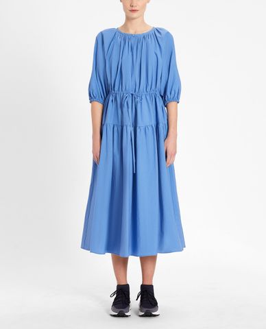  WEEKEND MAX MARA - Đầm midi tay ngắn cổ tròn xếp li thời trang 