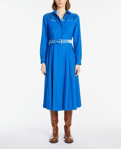  WEEKEND MAX MARA - Đầm sơ mi midi tay dài phối thắt lưng Algebra 