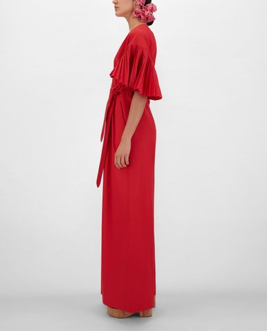  WEEKEND MAX MARA - Jumpsuits nữ tay ngắn xếp li Cotton Blend Micro Twill 