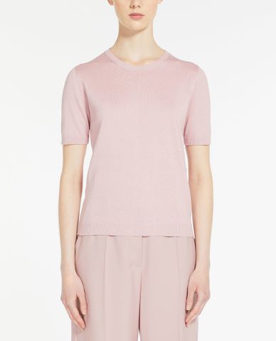  WEEKEND MAX MARA - Áo dệt kim nữ ngắn tay cổ tròn Zibetto 