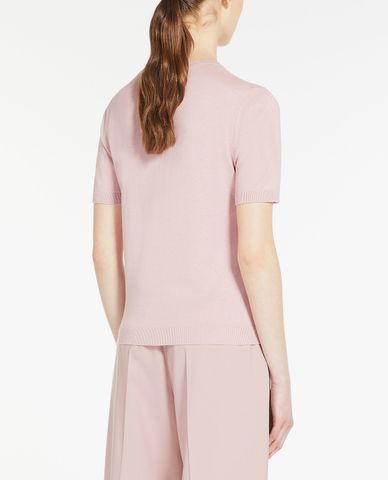  WEEKEND MAX MARA - Áo dệt kim nữ ngắn tay cổ tròn Zibetto 