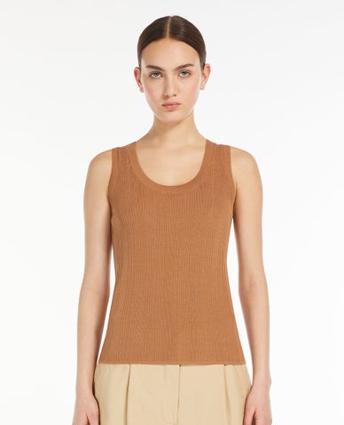  WEEKEND MAX MARA - Áo sát nách cổ tròn phom ôm Ceylon 