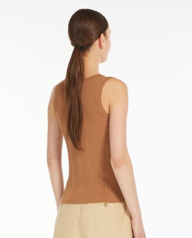  WEEKEND MAX MARA - Áo sát nách cổ tròn phom ôm Ceylon 