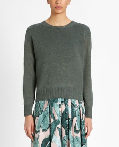  WEEKEND MAX MARA - Áo dệt kim nữ dài tay phom suông Flutterflies 