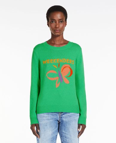  WEEKEND MAX MARA - Áo sweater nữ tay dài cổ tròn Erivan 