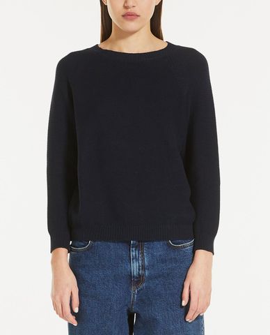  WEEKEND MAX MARA - Áo dệt kim nữ dệt kim cổ tròn dài tay Caserta 