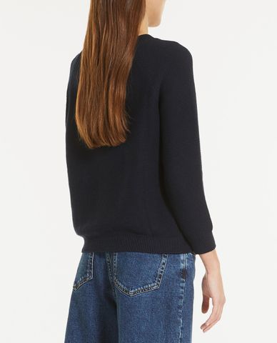  WEEKEND MAX MARA - Áo dệt kim nữ dệt kim cổ tròn dài tay Caserta 