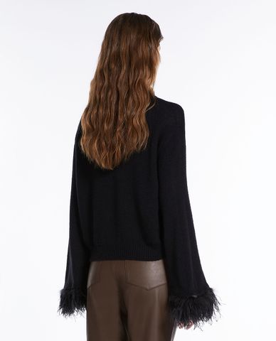  WEEKEND MAX MARA - Áo dệt kim nữ tay dài ống loe Polo 