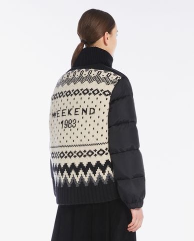  WEEKEND MAX MARA - Áo khoác phao nữ cổ trụ tay dài Neutro 