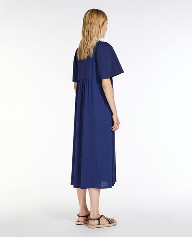  WEEKEND MAX MARA - Đầm xếp li midi cổ tròn tay ngắn Kelly 