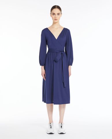  WEEKEND MAX MARA - Đầm xếp li cổ V tay dài Garbo 