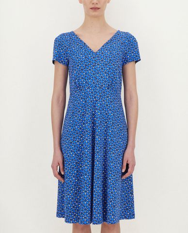  WEEKEND MAX MARA - Đầm midi tay ngắn cổ chữ V thanh lịch 