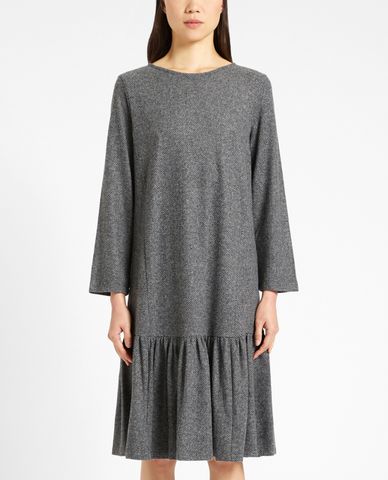 WEEKEND MAX MARA - Đầm midi phom suông đuôi cá Flannel Jersey 