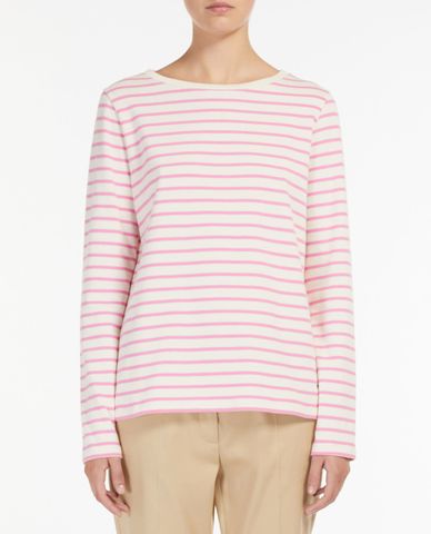  WEEKEND MAX MARA - Áo thun nữ cổ tròn tay dài Cotton Jersey 