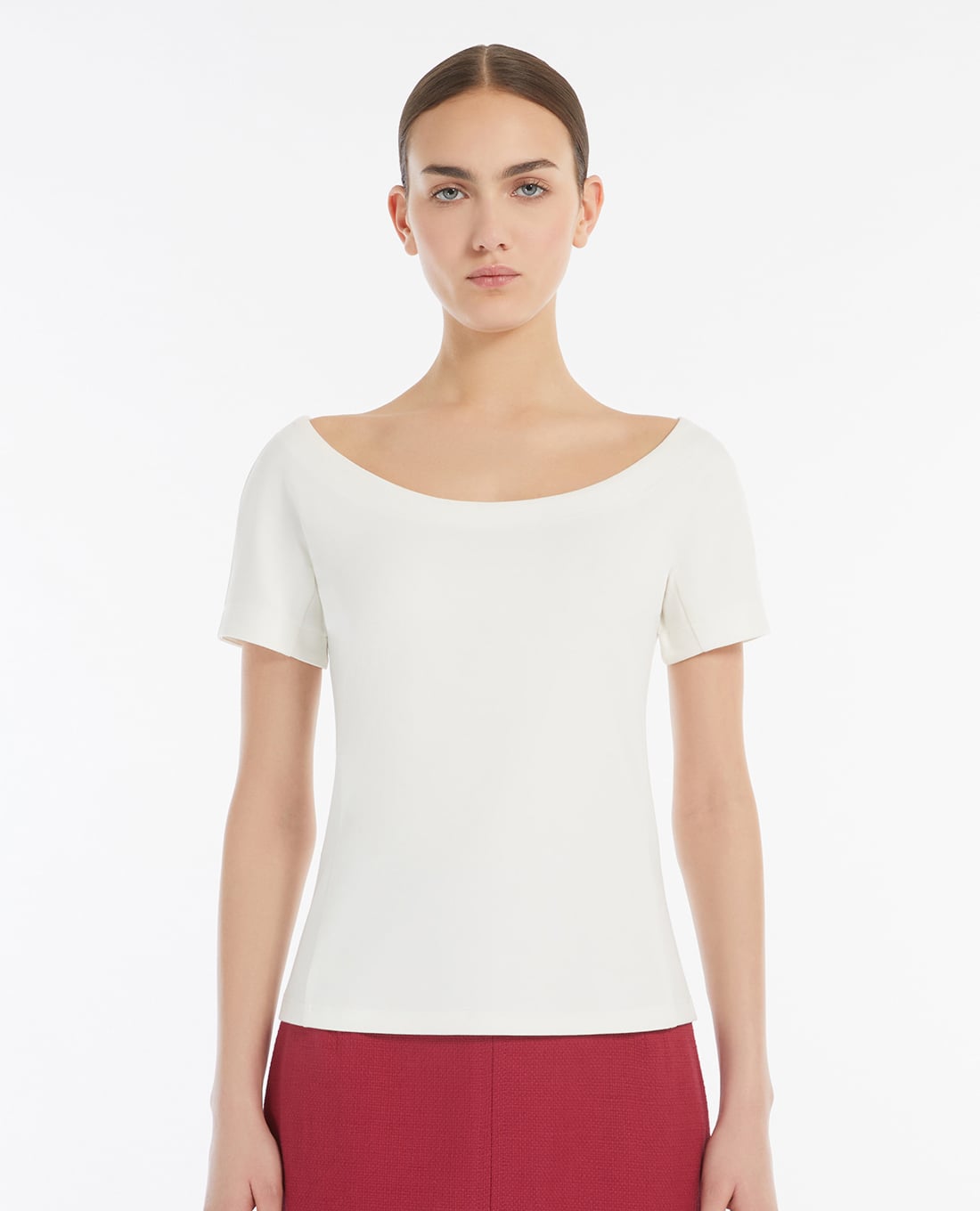 WEEKEND MAX MARA - Áo thun nữ cổ thuyền tay ngắn Virtus