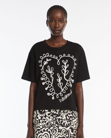  WEEKEND MAX MARA - Áo thun nữ cổ tròn tay ngắn Lecco 