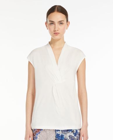  WEEKEND MAX MARA - Áo thun cổ V tay ngắn cách điệu Negozi 