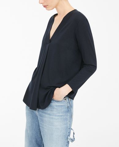  WEEKEND MAX MARA - Áo dệt kim nữ tay dài cổ V phom suông thời trang 