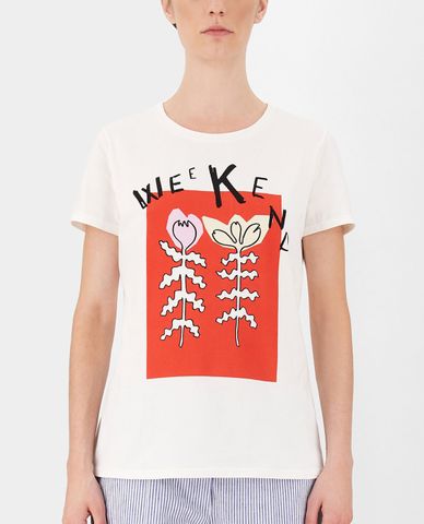 WEEKEND MAX MARA - Áo thun nữ ngắn tay Flutterflies 