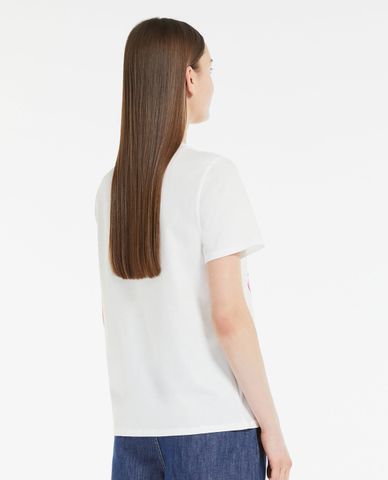  WEEKEND MAX MARA - Áo thun cổ tròn tay ngắn phối hình in nổi bật Yen 