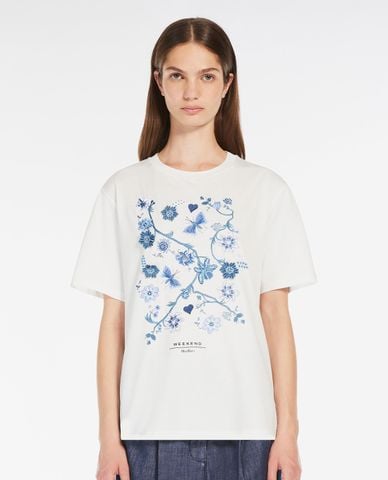  WEEKEND MAX MARA - Áo thun nữ cổ tròn tay ngắn Barbano 