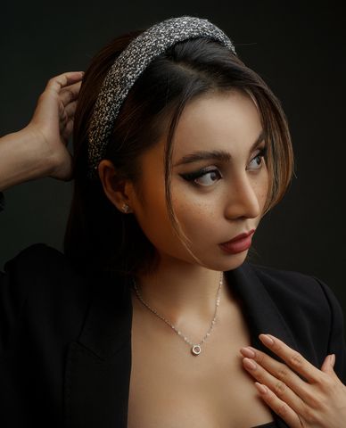  CECI - Băng đô cài tóc nữ bản dày bọc vải thời trang 