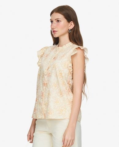  GIGI - Áo kiểu nữ sát nách in họa tiết hoa 