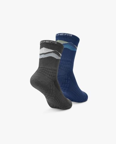  SKECHERS - Set 2 đôi vớ nam cổ cao thời trang 