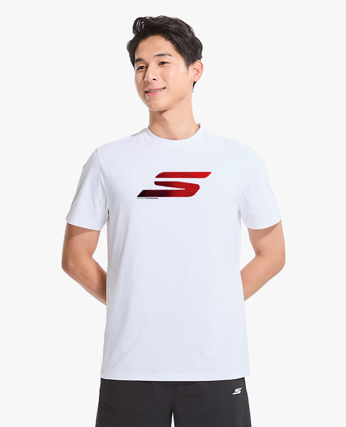 SKECHERS - Áo thun thể thao nam phối logo độc đáo