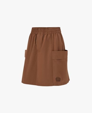  SKECHERS - Quần short nữ giả váy lưng thun phối túi 