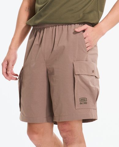  SKECHERS - Quần short nam ống rộng lưng thun phối túi hộp 