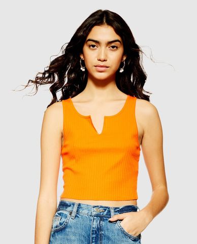  Áo Crop top nữ sát nách Orange Jersey 