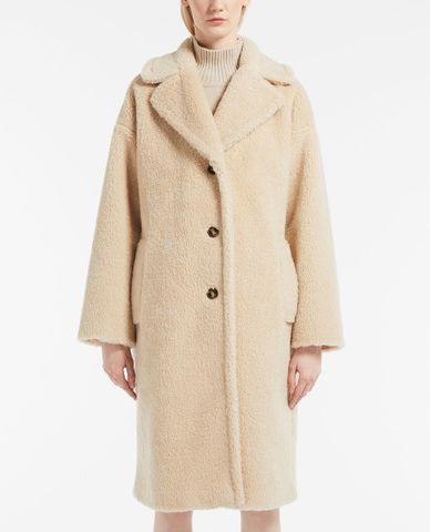  WEEKEND MAX MARA - Áo khoác lông nữ dáng dài Salmone 